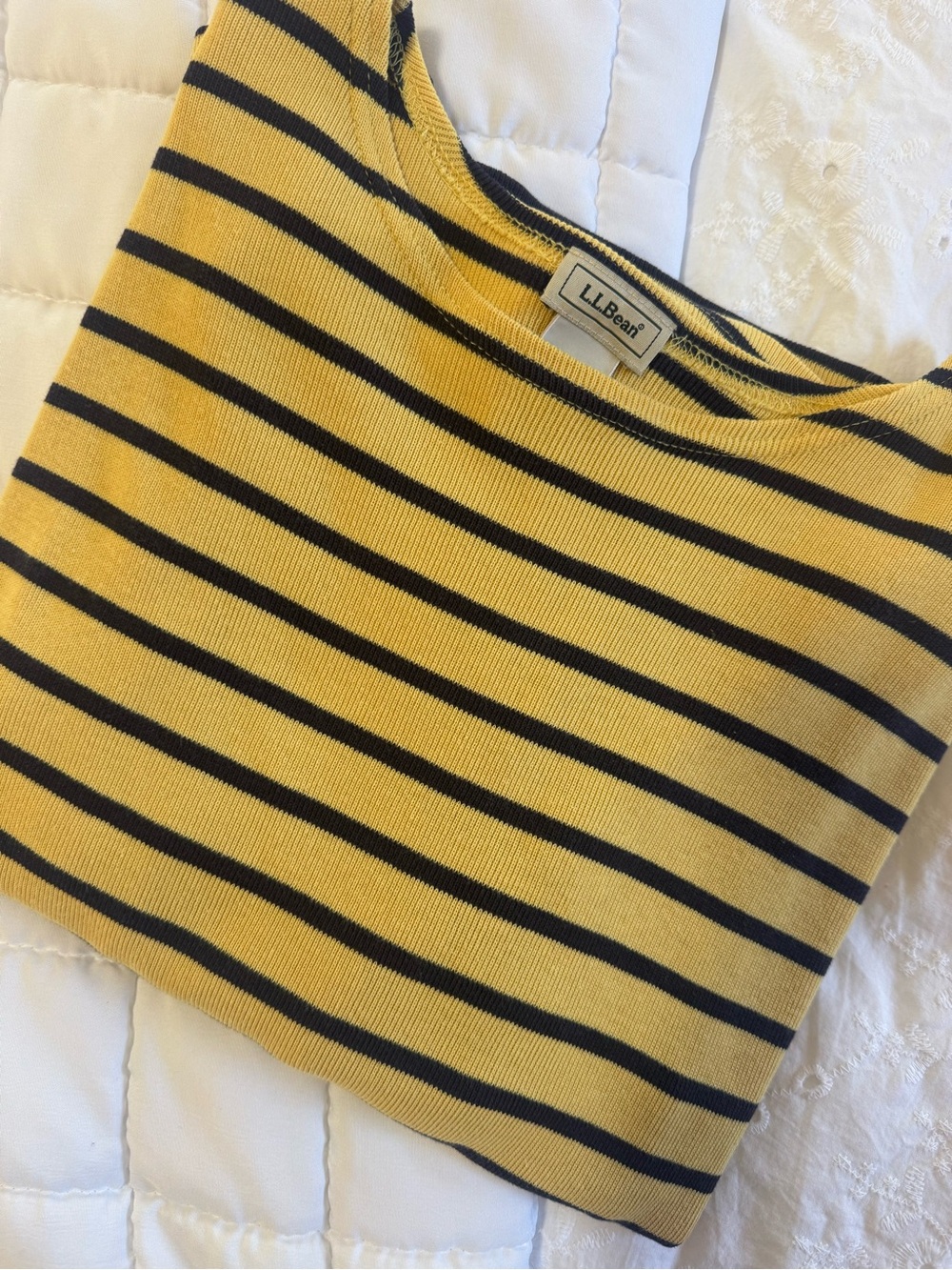LL Bean Striped Long Sleeve Cotton shirt